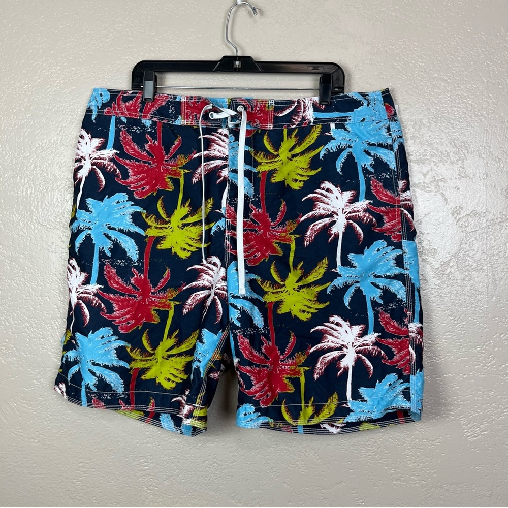 GAP HAWAIIAN FLORAL LINED SWIM‎ BOARD Men  SHORTS SIZE XL